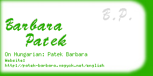 barbara patek business card